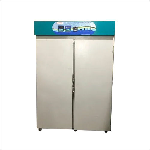 Silver Double Door Laboratory Refrigerator