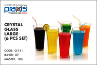 6 PCS CRYSTAL PLASTIC GLASS