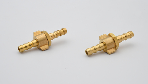 Golden Brass Nut And Nipple Set