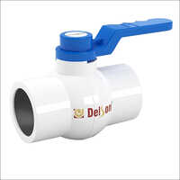 Solid Polypropylene Ball Valve - 15mm Width, Blue And White Color | High Pressure Resistance, Smooth Finish, Industrial & Outdoor Usage