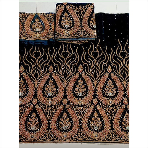 Plain Black Fabric Handwork George Rapper