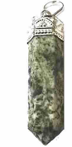 Moss agate pencil pendent