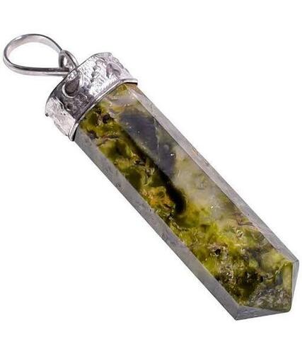 Serpentine pencil pendent