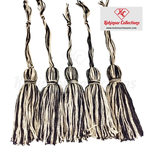 Natural and Black Cotton Tassels