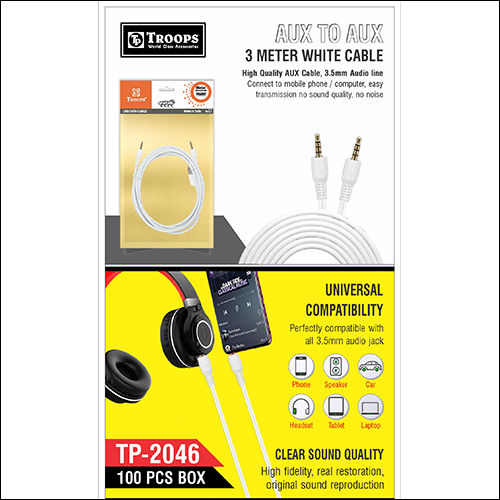 TP-2046 V Aux to Aux White Cable