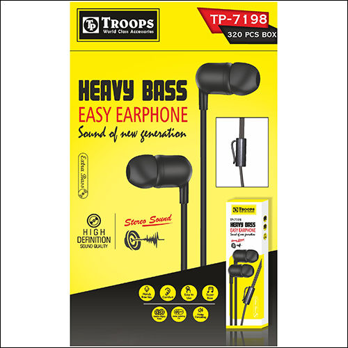 TP-7198V Heavy Bass Easy Earphone