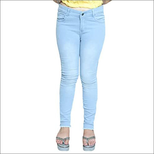 Washable Sky Blue Straight Jeans