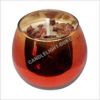 White Glass Goblet Jar Candle