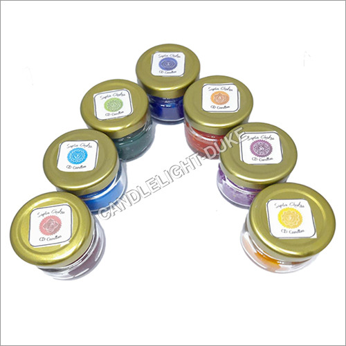 Colored Flame Jar Wax Candles Set