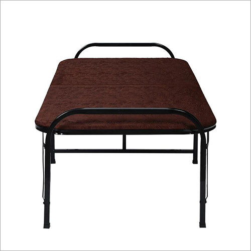 Eco-Friendly Brown Single Folding Metal Bed