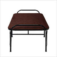 Brown Single Folding Metal Bed