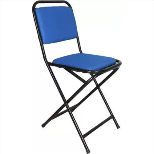 Durable Carbon Steel Blue Folding Chair