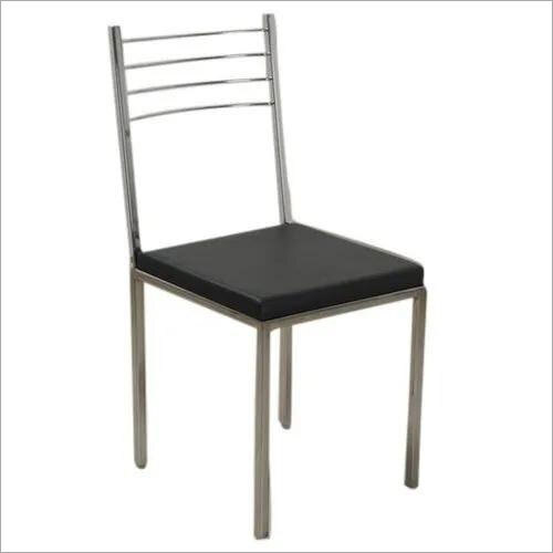 Black Stainless Steel Restaurant Chair