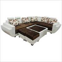 Rexin L Shape Sofa Set