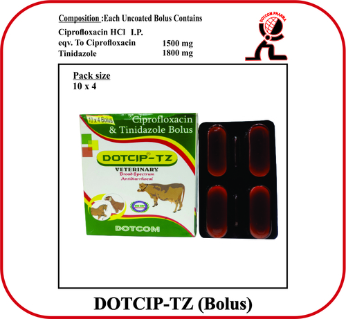 Ciprofloxacin and Tinidazole Bolus Brand - DOTCIP-TZ