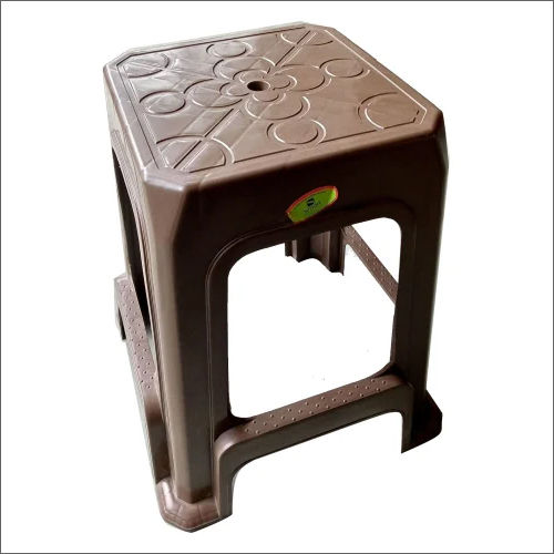 Brown Square Plastic Stool