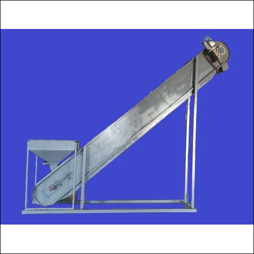 Bucket Elevator - Stainless Steel Construction | Silver Finish for Commercial Use, Durable and Efficient Material Handling Solution