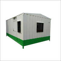 Modular Portable Office Cabin - Color: White & Green