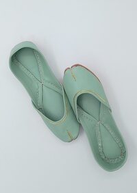 Leather Ladies Jutti - Color: Mint Green