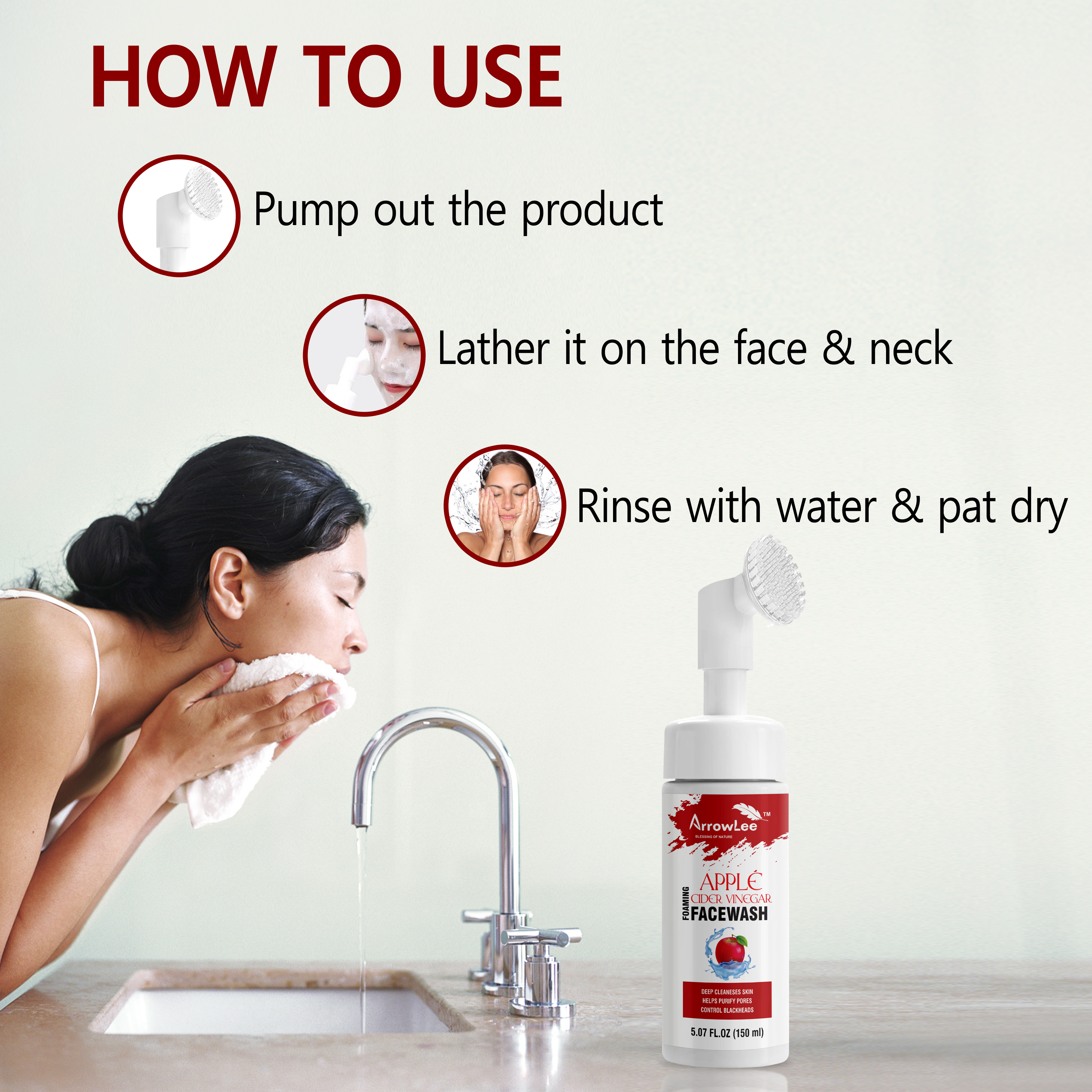 Apple Cider Vinegar Foaming Face Wash