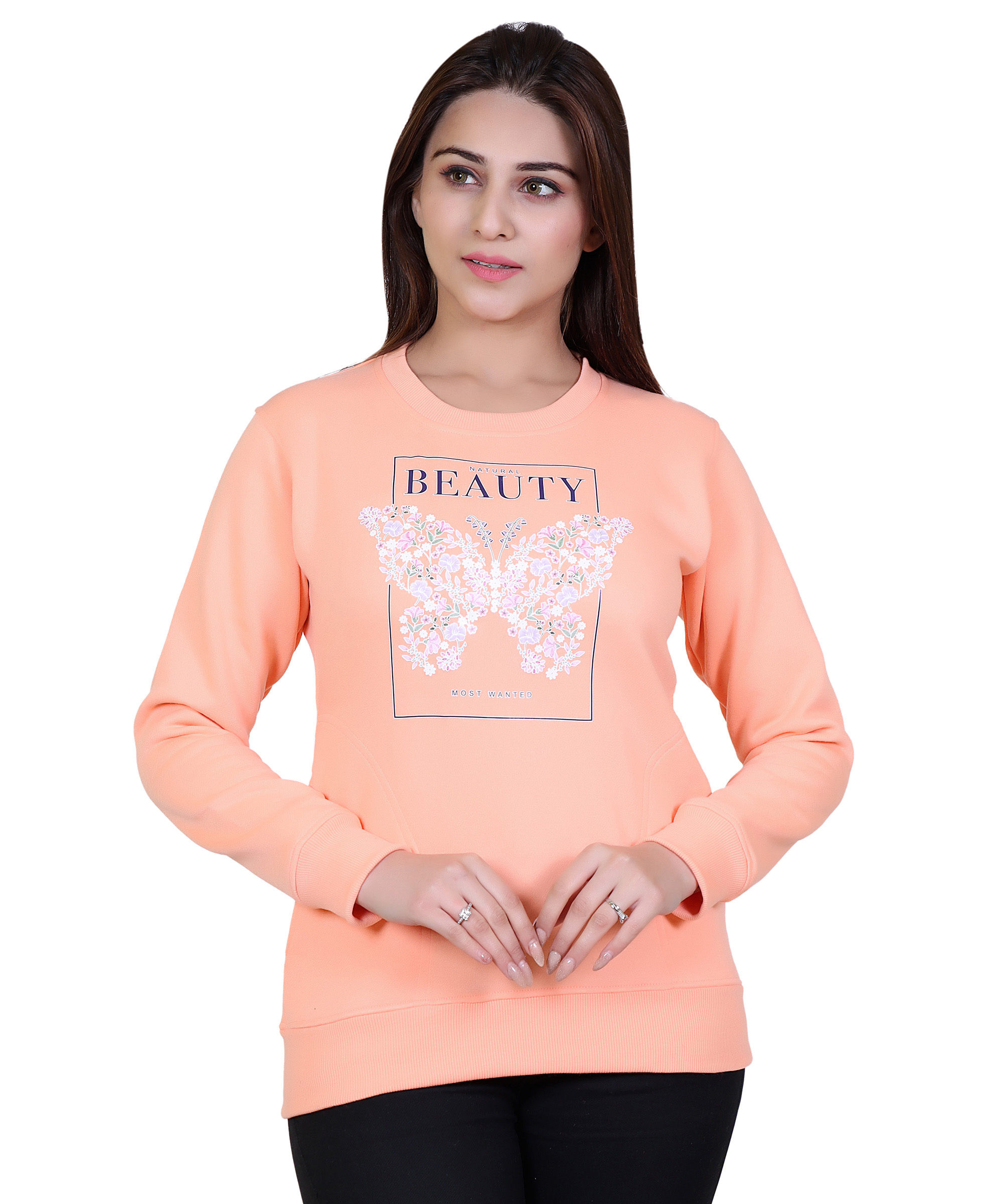 Women Cotton Ladies Round Neck Sweatshirt, Size: M- L-XL-XXL at Rs  320/piece in Ludhiana