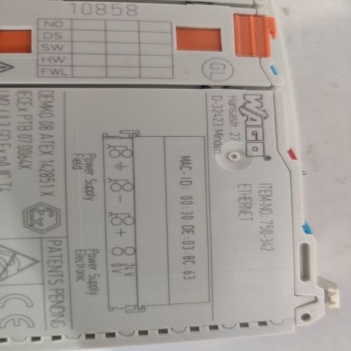 WAGO 750-342 ETHERNET I/O MODULE