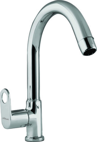 PRIME SWAN NECK - Brass, 200mm Spout Height, 150mm Spout Reach, Chrome Finish | Durable Finish, Easy Install, Modern Style, Water Efficient, Lever Handle