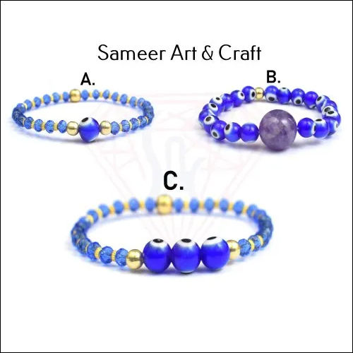 Evil Eye and Amethyst Gemstone Bracelet