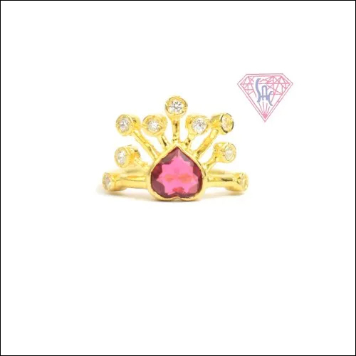 नई डिजाइन 925 स्टर्लिंग सिल्वर गुलाबी जिक्रोन अंगूठी लिंग: महिलाएं