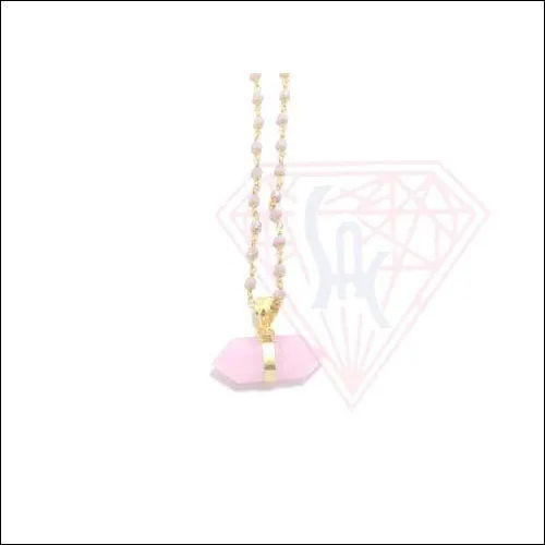 Pink Chalcedony Bullet Pendant