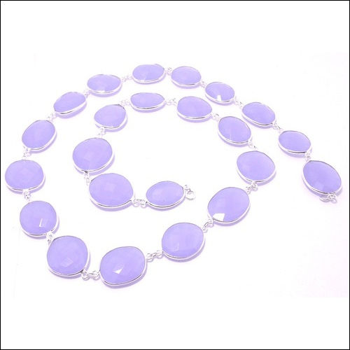 Amethyst Gemstone Bezel Chain