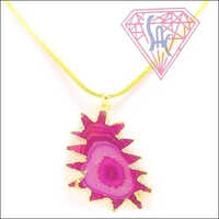 Gemstone Druzy Pendant - Other Material, 25 X 45 Mm, Pink Color | Elegant Jewelry Designed For Versatile Fashion Statements