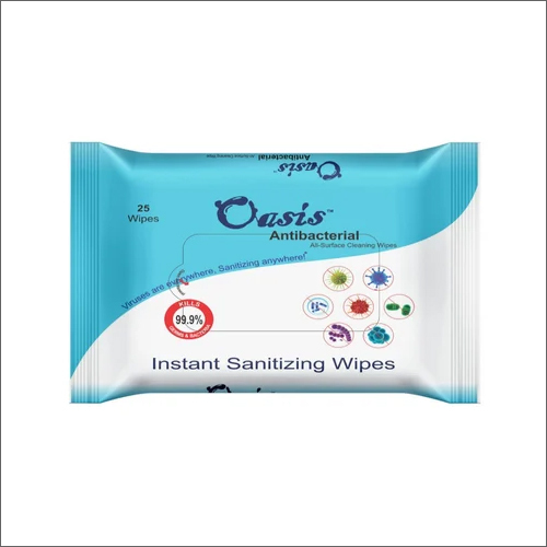 Antibacterial Instant Sanitizing Wipes - Non Woven Spun Lace, High Water Absorption for Adults, Ideal for Washrooms and External Use
