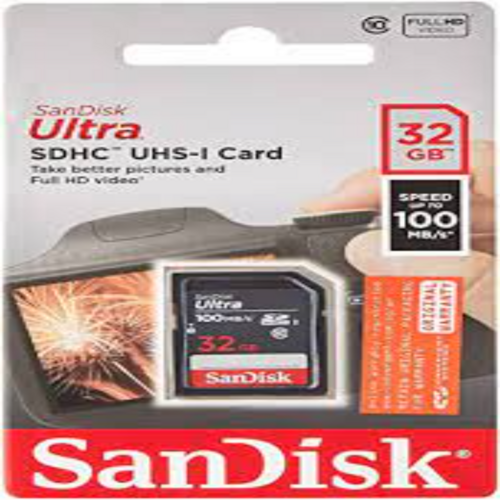 SANDISK ULTRA 32GB 100MBS SD CARD By CLASSIC MEDICAL SUPPLY