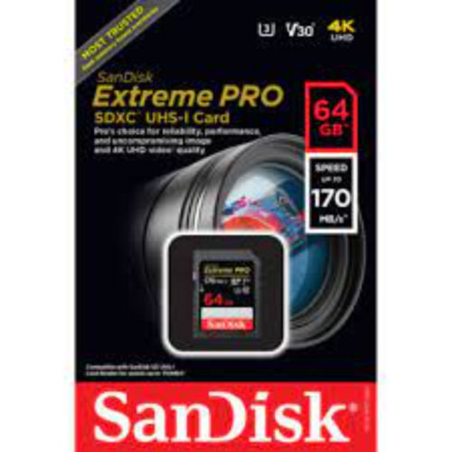 Sandisk  Extreme Pro  64gb 170mbs Sd Card