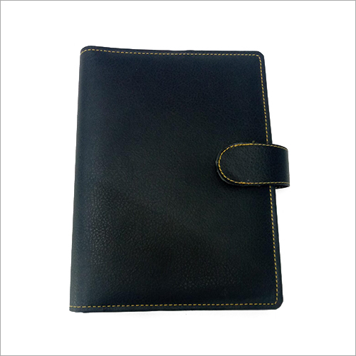 Navy Blue Leather Notebook - Leather, Personal Size | Stylish Plain Design for Personal Use, Ideal for Notes and Journaling