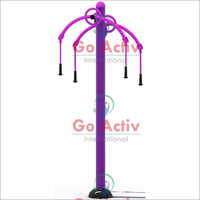 Outdoor Gym Rope Puller - Galvanized Steel, 88 X 78 X 275 Cm | Manual Operation, Muscle Gain For Endurance And Strength, 4-person Capacity