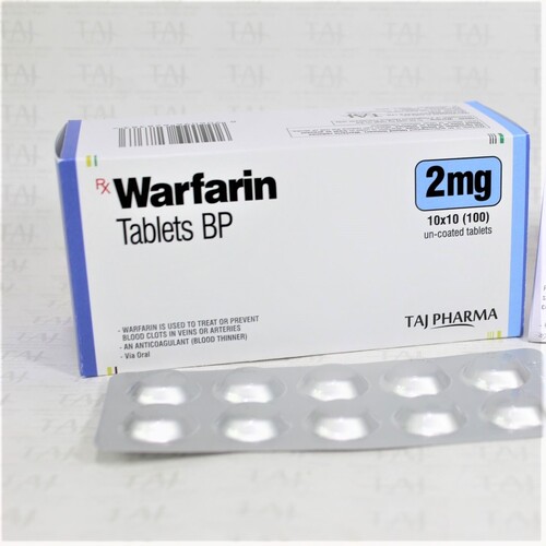 Warfarin Tablets Bp 2mg At Best Price In Mumbai Taj Pharmaceuticals Ltd