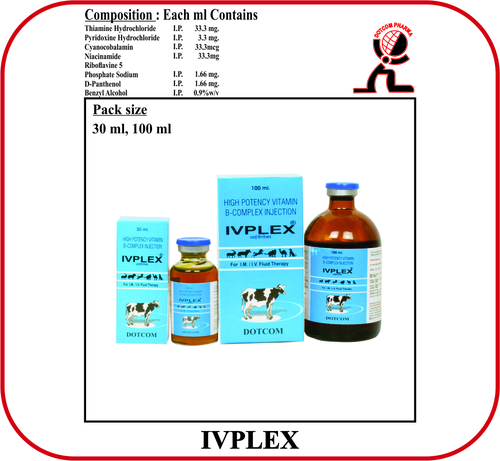 High Potency Vitamin B Complex Brand- IVPLEX 30ml