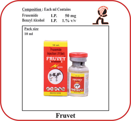  फ़्यूरोसेमाइड बेंज़िल अल्कोहल ब्रांड - फ्रुवेट 10 मिलीलीटर पशु चिकित्सा इंजेक्टेबल्स