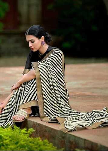 Black Asha Fashionable Saree