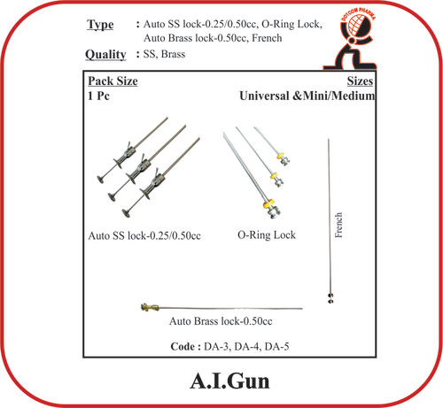 Durability A.i.gun Auto Ss Lock-0.25/0.50cc