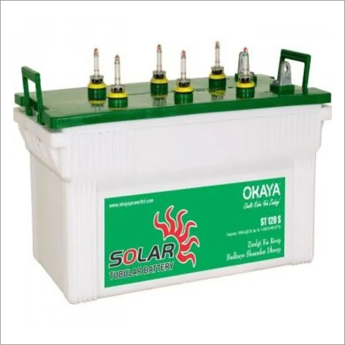 White Okaya 120 Ah Solar Battery