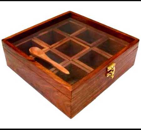 Sheesham wood spice box