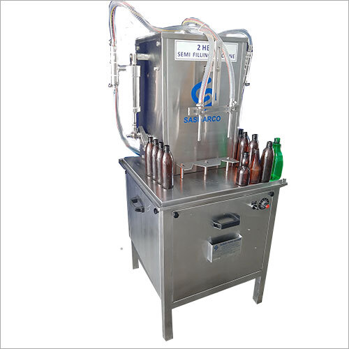 Stainless Steel Liquid Filling Machine - 220-420V, Semi-Automatic, Silver Finish | Durable Stainless Steel Material, Warranty Included