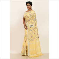 Fancy Linen Embroidery Saree - Linen Fabric, Various Colors , Ideal For Party Wear, Stylish Printed Patterns, Expertly Crafted Designs