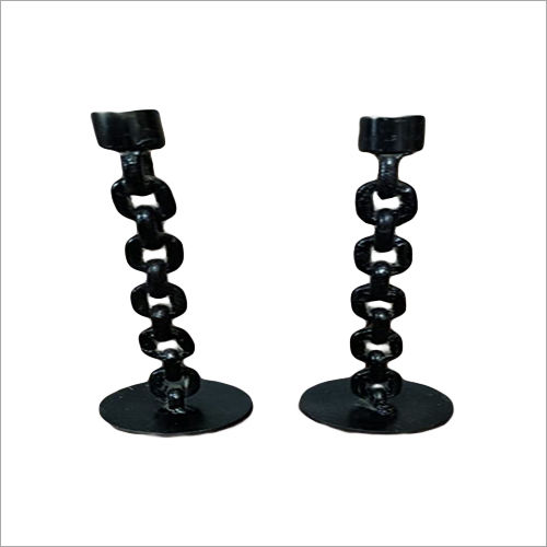 Handcrafted Black Metal Candle Stand Design Type: Factory Made