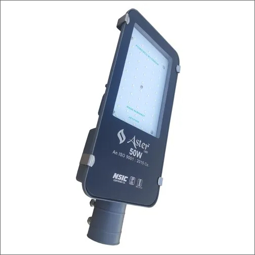 LED Street Light - Aluminium Die Cast, 50W Power, Pure White Light | Black Finish, Outdoor Use, IP65 Rating, 110-240V AC