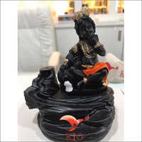 Kanha Backflow Incense Burner - Charcoal Material, Different Sizes Available, Black Color, Crack And Stain Resistant, Air Purifying Design