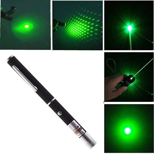 Rain Sound Green Laser Pen Pointer With 2 Batteries Include Box Pack Use: Toy